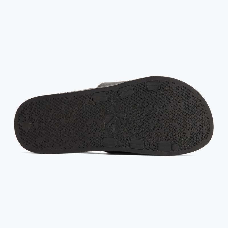 Klapki męskie Calvin Klein YM0YM00361 Slide Rubber Neoprene Monologo black 4