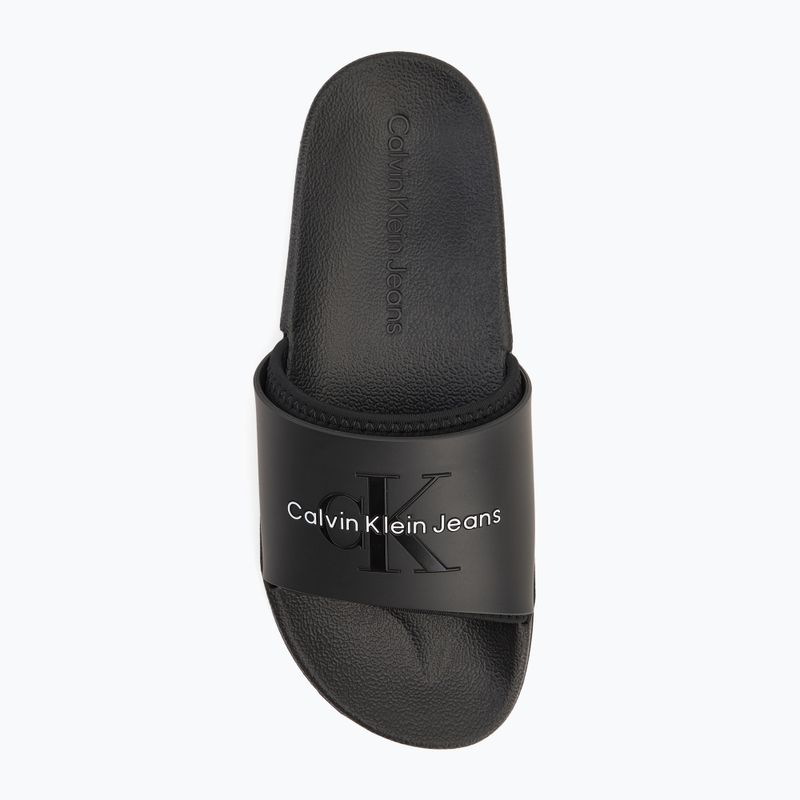 Klapki męskie Calvin Klein YM0YM00361 Slide Rubber Neoprene Monologo black 5