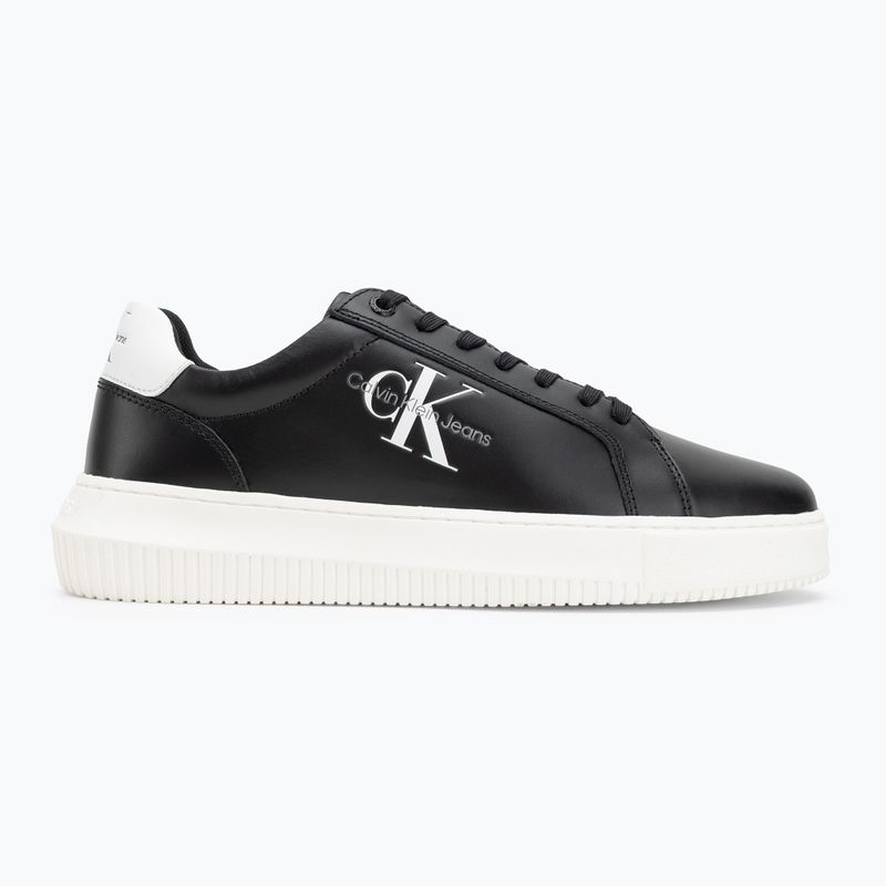 Buty męskie Calvin Klein YM0YM00681 Chunky Cupsole Monologo Lth triple black/bright white 2