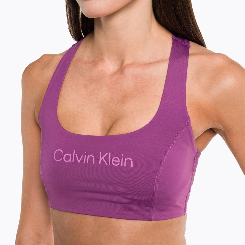 Biustonosz treningowy Calvin Klein Medium Support amethyst 4