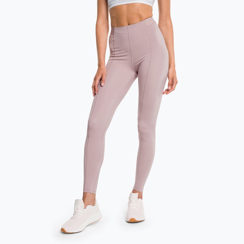 Legginsy treningowe damskie Calvin Klein 7/8 gray rose