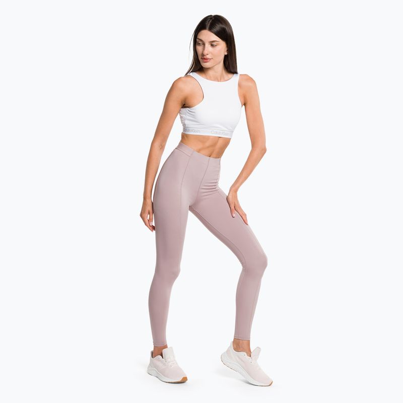 Legginsy treningowe damskie Calvin Klein 7/8 gray rose 2