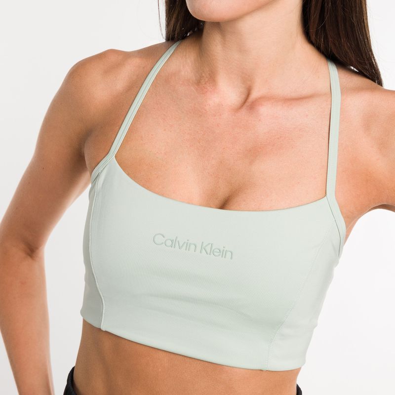 Biustonosz treningowy Calvin Klein Low Support seaspray green 4
