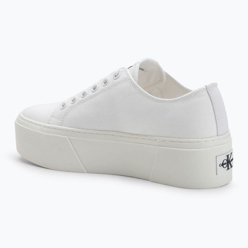 Trampki damskie Calvin Klein YW0YW01033 Vulc Flatform+ Cupsole Low white 3