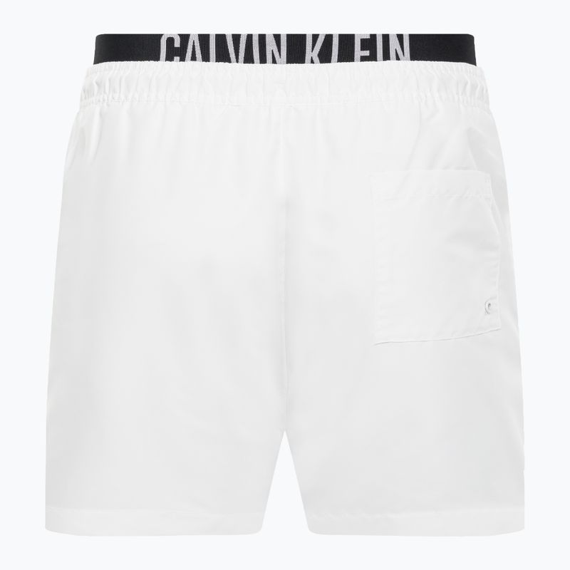 Szorty kąpielowe męskie Calvin Klein Medium Double Waistband white 2