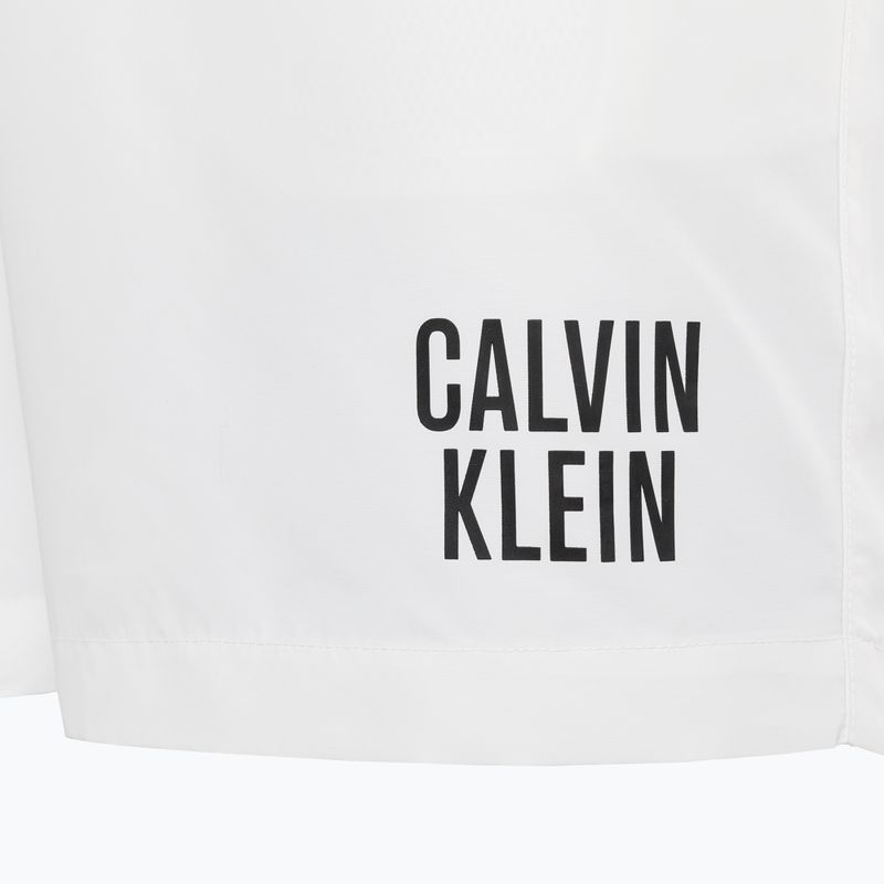 Szorty kąpielowe męskie Calvin Klein Medium Double Waistband white 3