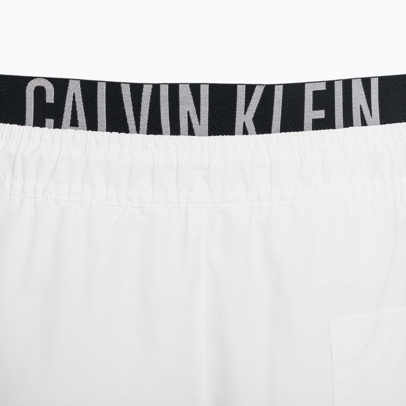 Szorty kąpielowe męskie Calvin Klein Medium Double Waistband white 4