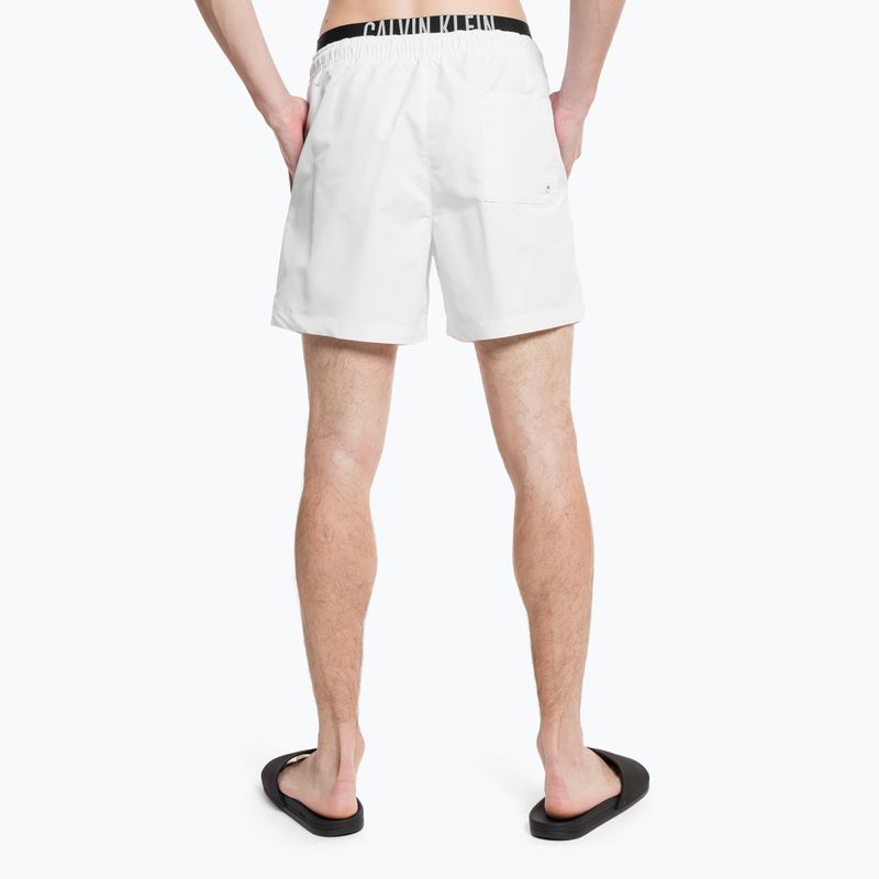 Szorty kąpielowe męskie Calvin Klein Medium Double Waistband white 7