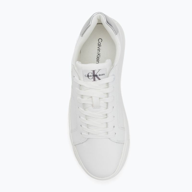 Buty damskie Calvin Klein YW0YW01224 Cupsole Mono Lth Wn white/silver 5