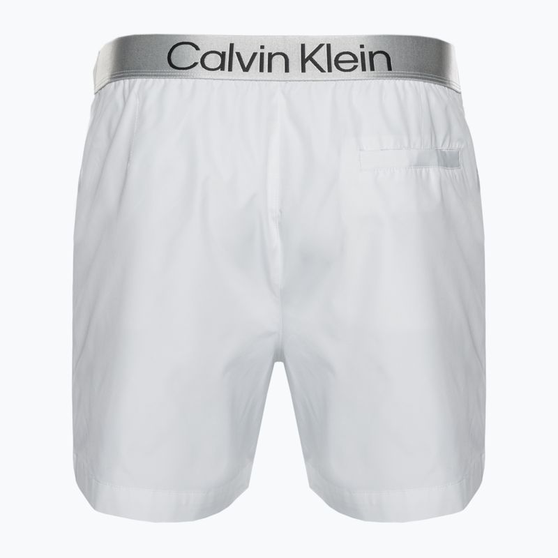 Szorty kąpielowe męskie Calvin Klein Medium Drawstring white 2