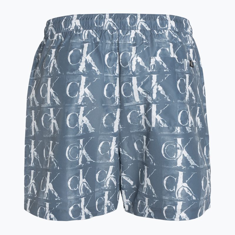 Szorty kąpielowe męskie Calvin Klein Medium Drawstring Print blue 2