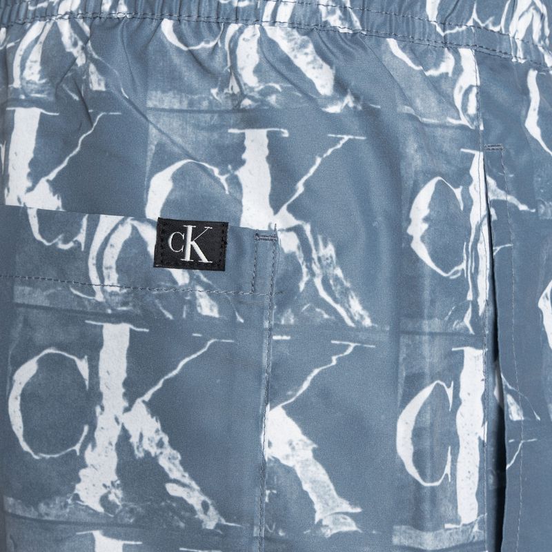 Szorty kąpielowe męskie Calvin Klein Medium Drawstring Print blue 4