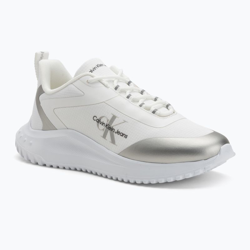 Buty damskie Calvin Klein Eva Runner Low Lace Mix Ml Wn bright white/silver