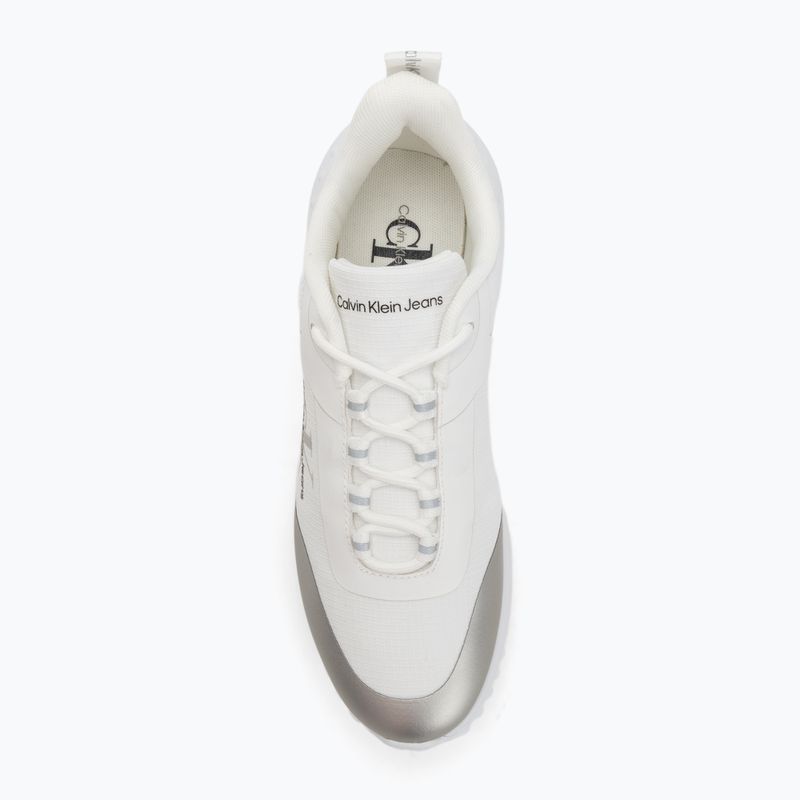 Buty damskie Calvin Klein Eva Runner Low Lace Mix Ml Wn bright white/silver 5
