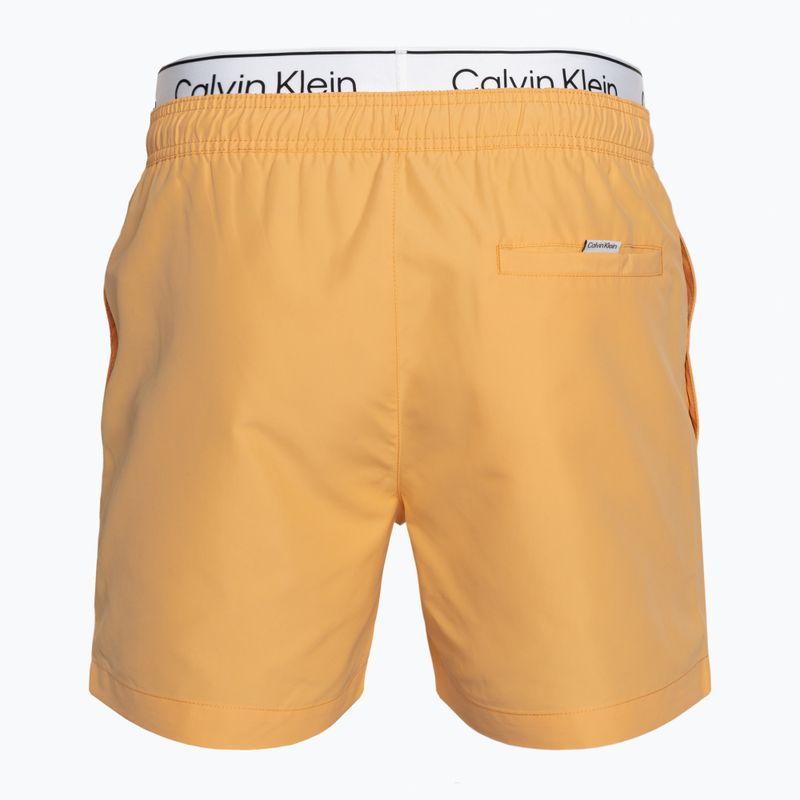 Szorty kąpielowe męskie Calvin Klein Medium Double WB buff orange 2