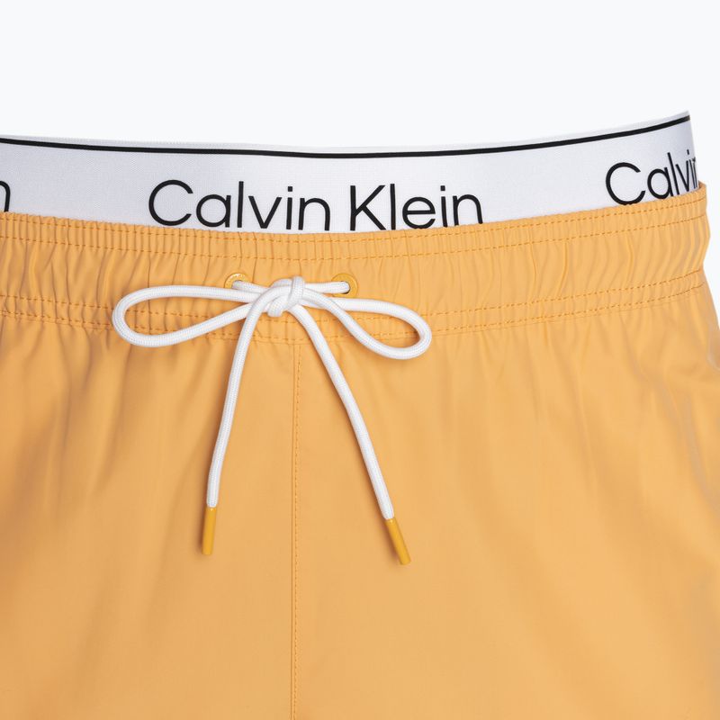 Szorty kąpielowe męskie Calvin Klein Medium Double WB buff orange 3