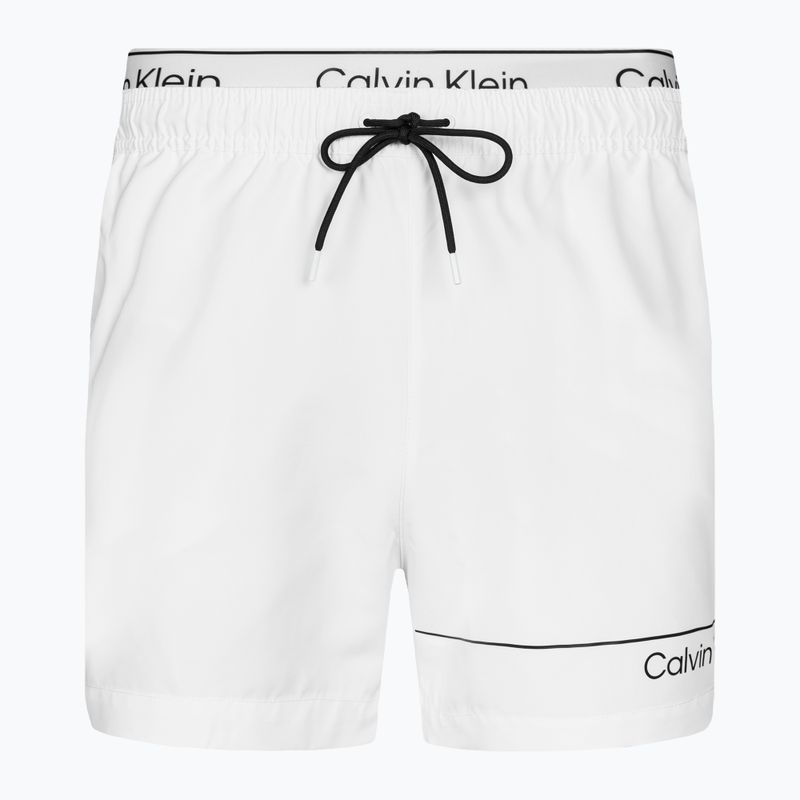 Szorty kąpielowe męskie Calvin Klein Medium Double WB classic white