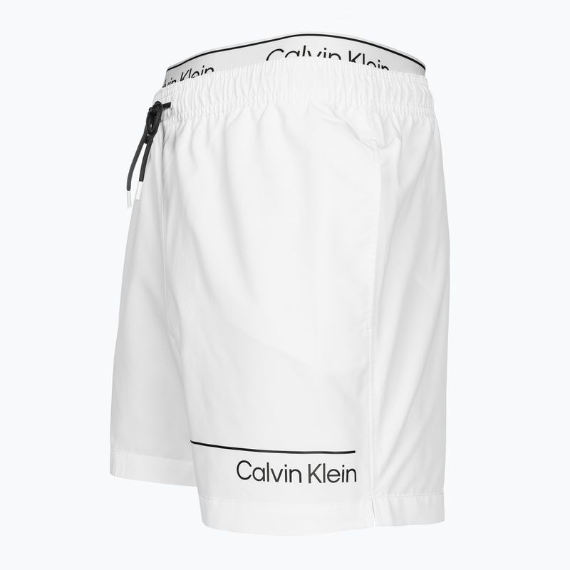 Szorty kąpielowe męskie Calvin Klein Medium Double WB classic white 3