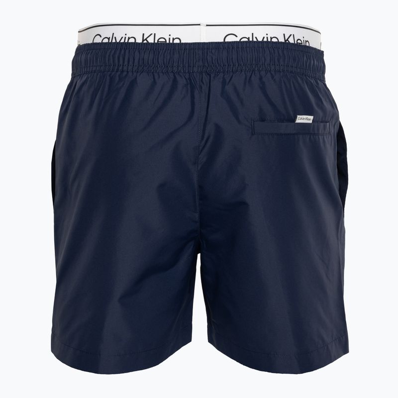 Szorty kąpielowe męskie Calvin Klein Medium Double WB signature navy 2