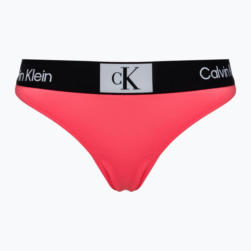 Dół od stroju kąpielowego Calvin Klein Thong calypso coral