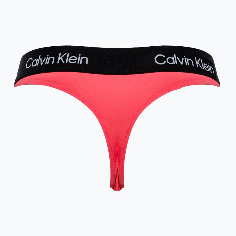 Dół od stroju kąpielowego Calvin Klein Thong calypso coral 2