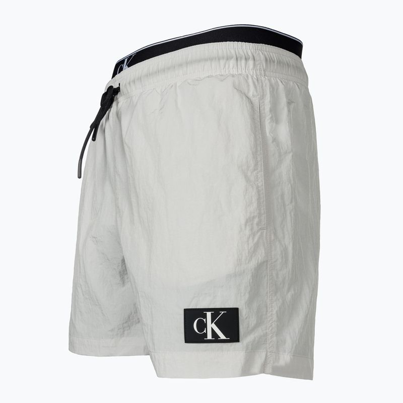 Szorty kąpielowe męskie Calvin Klein Medium Double WB nimbus cloud 3