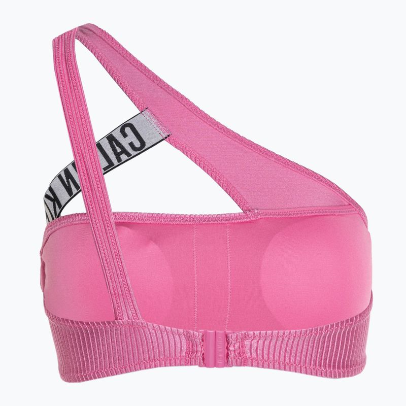 Góra od stroju kąpielowego Calvin Klein One Shoulder Bralette-RP bold pink 2