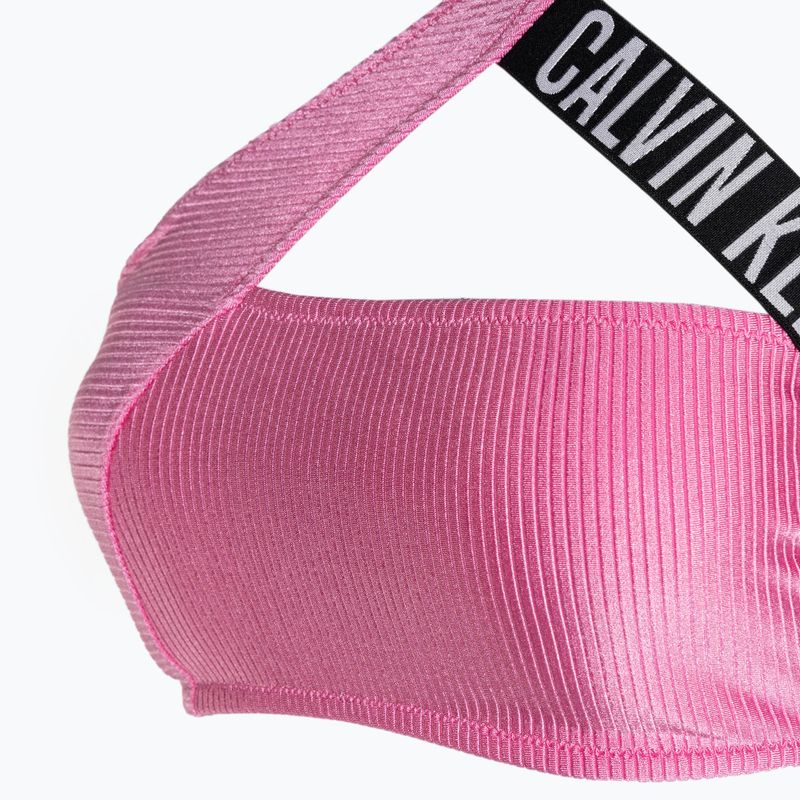 Góra od stroju kąpielowego Calvin Klein One Shoulder Bralette-RP bold pink 3