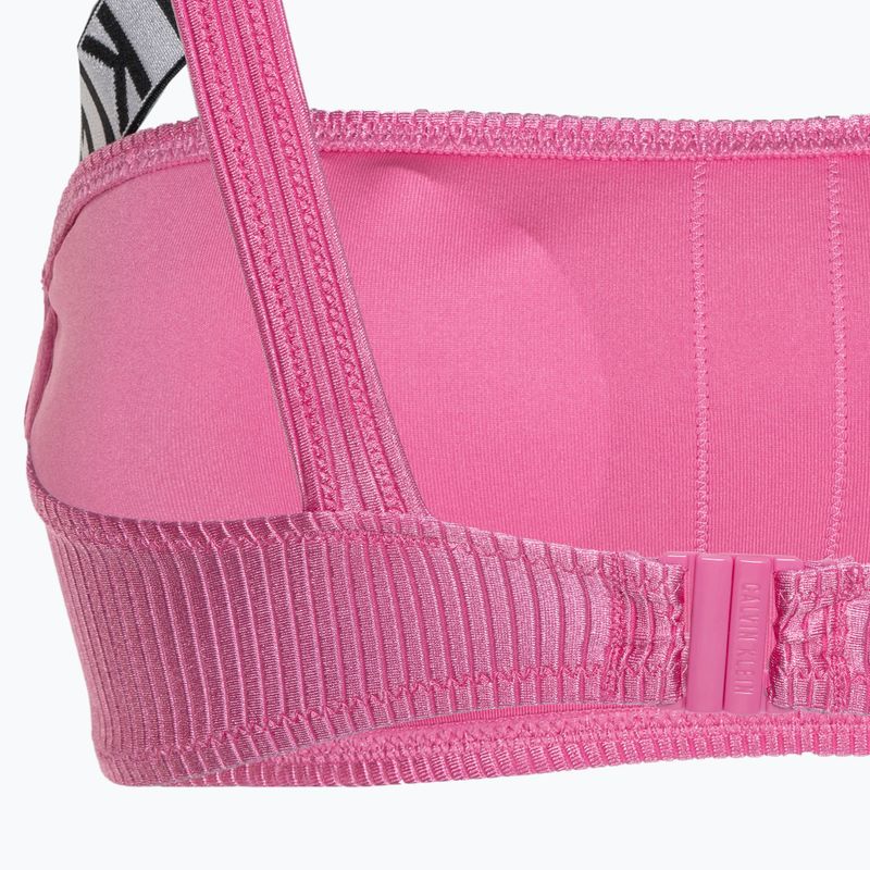 Góra od stroju kąpielowego Calvin Klein One Shoulder Bralette-RP bold pink 4