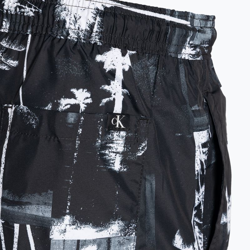 Szorty kąpielowe męskie Calvin Klein Short Drawstring-Print palm black 4