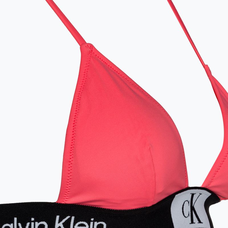 Góra od stroju kąpielowego Calvin Klein Fixed Triangle-RP calypso coral 3