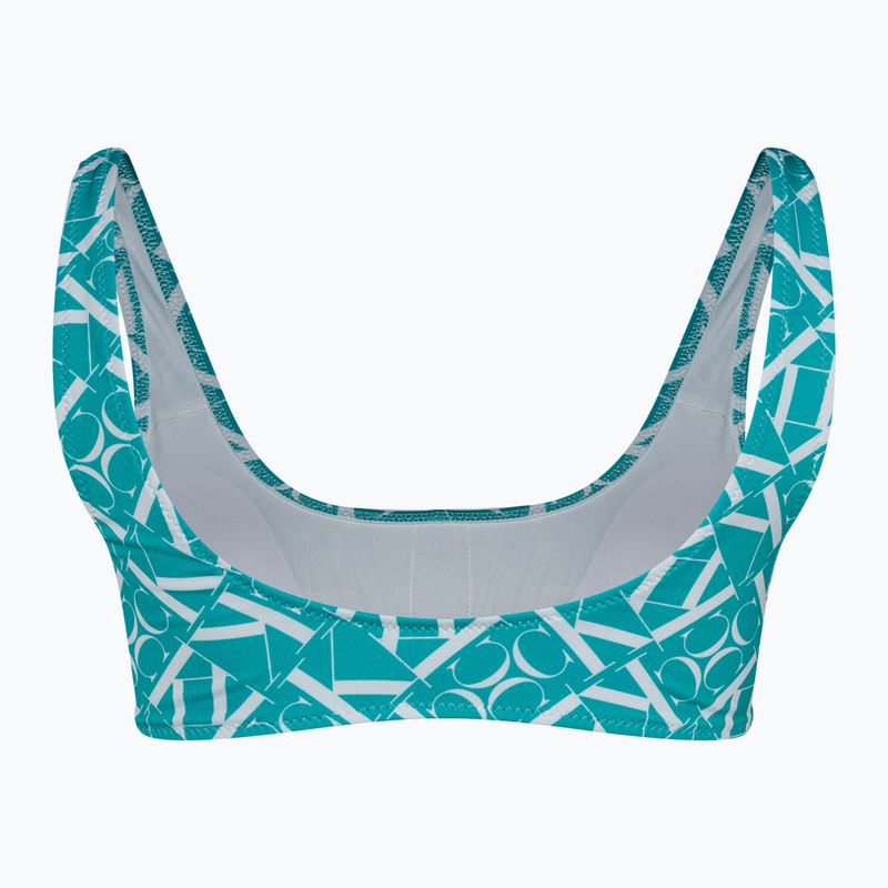 Góra od stroju kąpielowego Calvin Klein Bralette-RP Print monogram blue 2