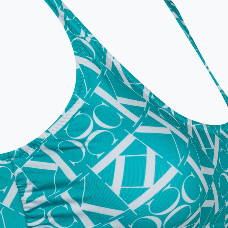 Góra od stroju kąpielowego Calvin Klein Bralette-RP Print monogram blue 3