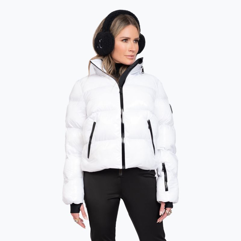 Kurtka narciarska damska Nikkie Gstaad Laquer Ski bright white