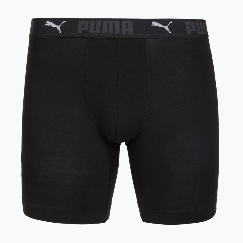 Bokserki męskie Puma Cotton Long 2 pack black 2