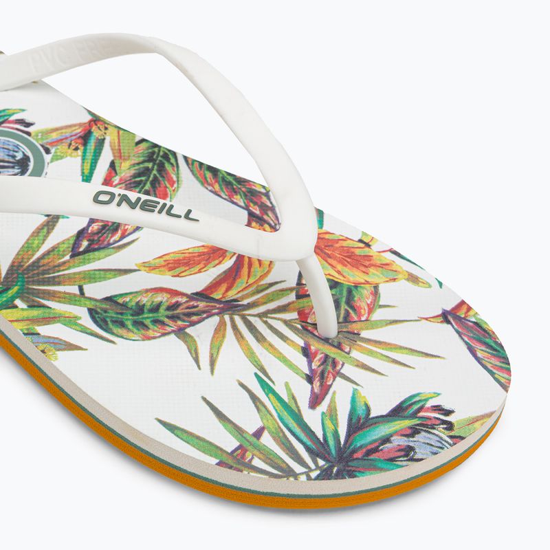 Japonki damskie O'Neill Profile Graphic white tropical flower 7