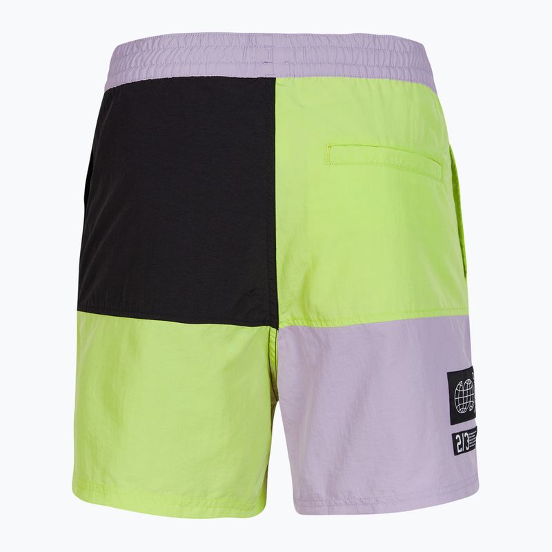 Szorty kąpielowe męskie O'Neill Wilder Colorblock 16'' sunny lime colour block 2