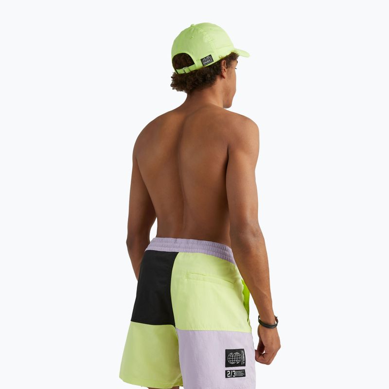 Szorty kąpielowe męskie O'Neill Wilder Colorblock 16'' sunny lime colour block 4