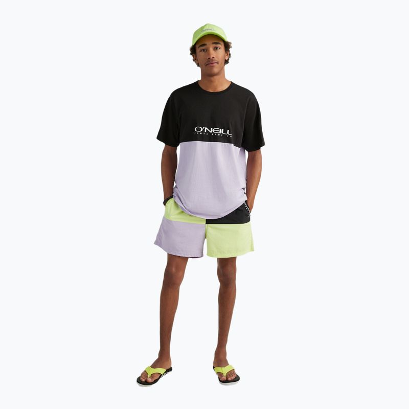 Szorty kąpielowe męskie O'Neill Wilder Colorblock 16'' sunny lime colour block 7