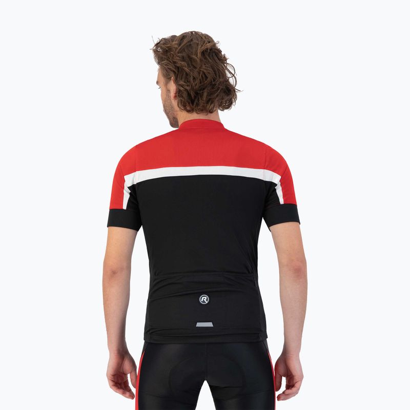 Koszulka rowerowa męska Rogelli Course black/red/white 2