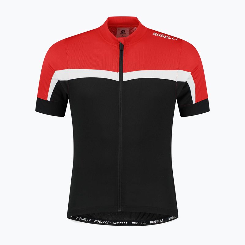 Koszulka rowerowa męska Rogelli Course black/red/white 3