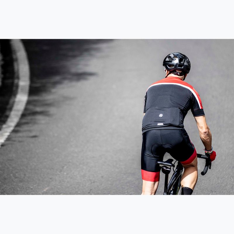 Koszulka rowerowa męska Rogelli Course black/red/white 8