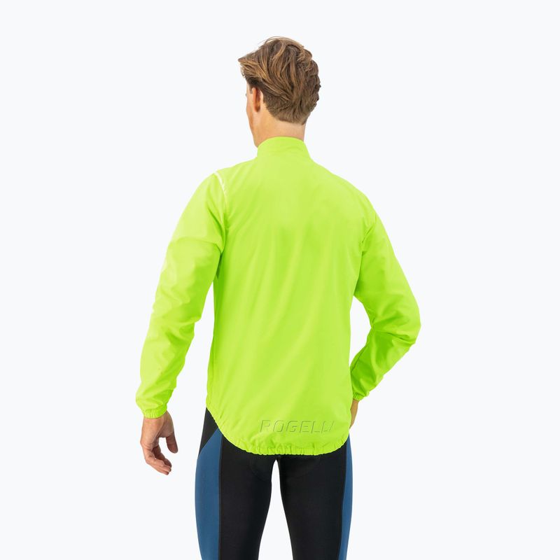 Kurtka rowerowa męska Rogelli Core Wind fluor yellow 2