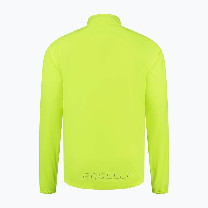 Kurtka rowerowa męska Rogelli Core Wind fluor yellow 4