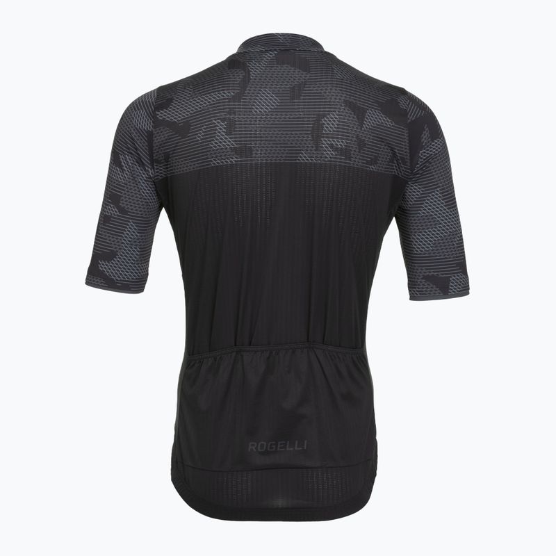 Koszulka rowerowa męska Rogelli Camo Jersey black/grey 2