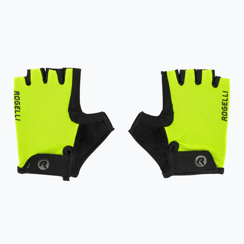 Rękawiczki rowerowe dziecięce Rogelli Core Jr fluor yellow 2