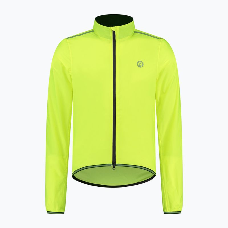 Kurtka rowerowa męska Rogelli Essential Rain fluor yellow 4