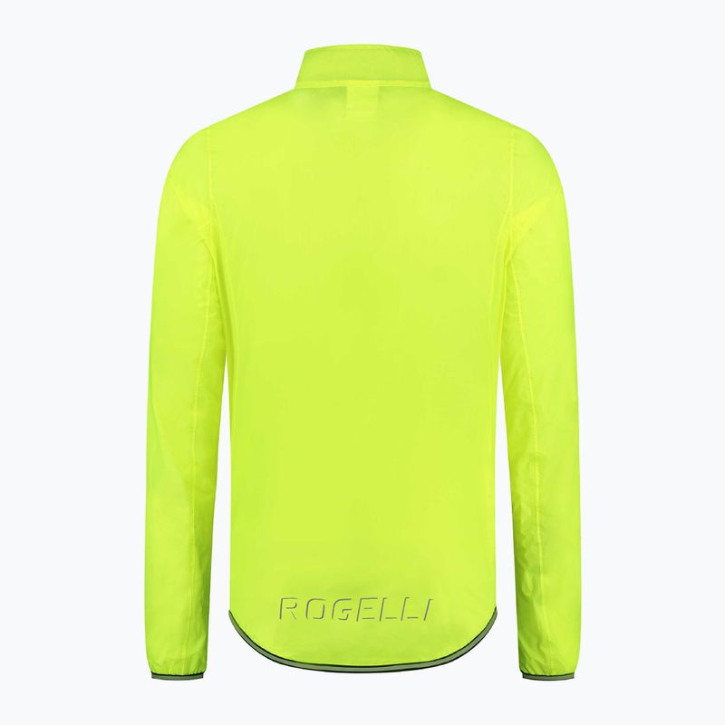Kurtka rowerowa męska Rogelli Essential Rain fluor yellow 5