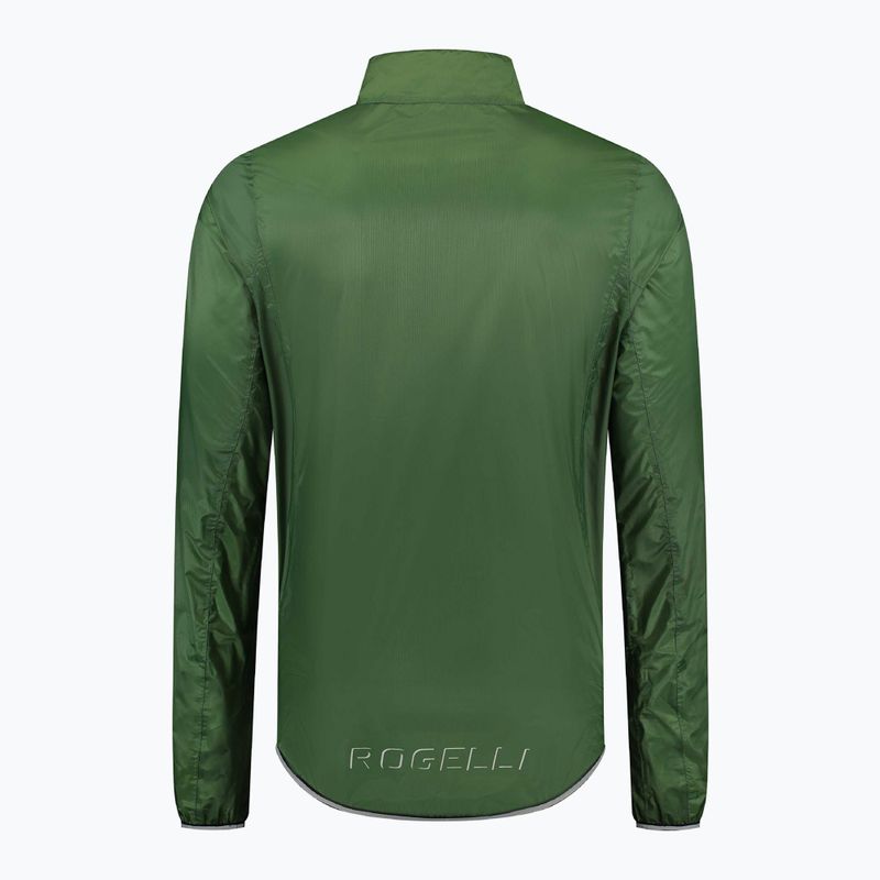 Kurtka rowerowa męska Rogelli Essential Rain fluor army green 4