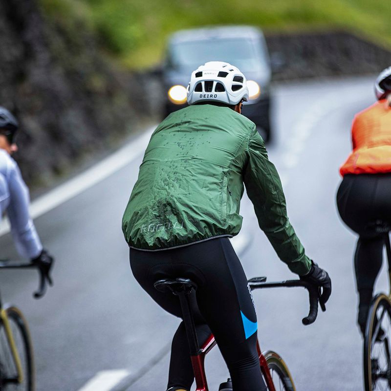 Kurtka rowerowa męska Rogelli Essential Rain fluor army green 8